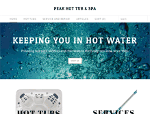 Tablet Screenshot of peakhottubs.com